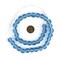 The Bead Chest Light Blue Round Java Recycled Glass Beads 11mm Indonesia Sea Glass Large Hole 23 Inch Strand Fair Trade